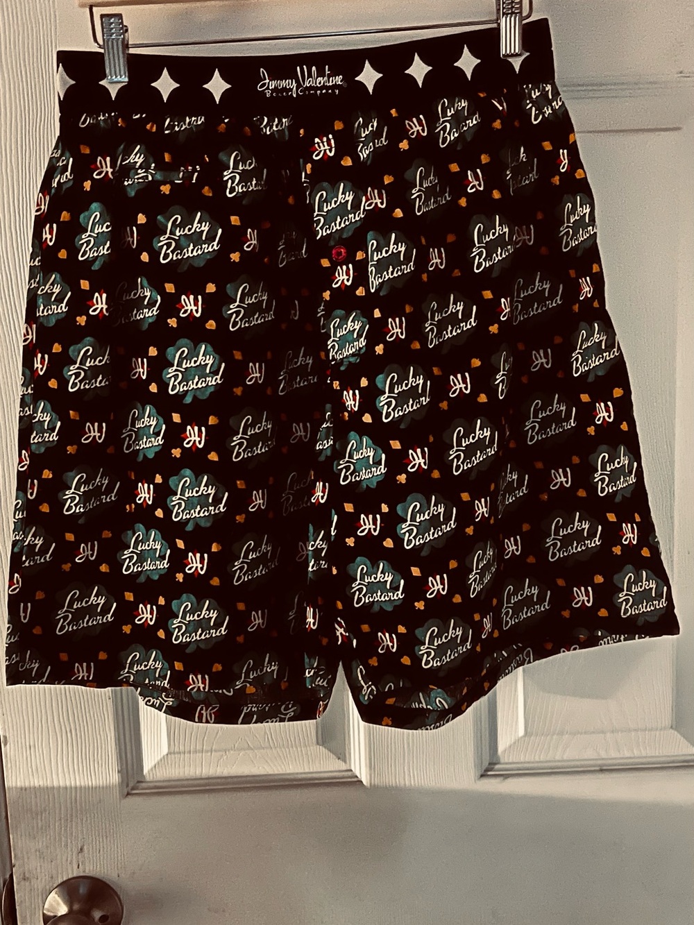 Mens/unisex  “Lucky Bastard” Jimmy Valentine shorts